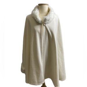 CEJON FAUX FUR TRIM CAPE
